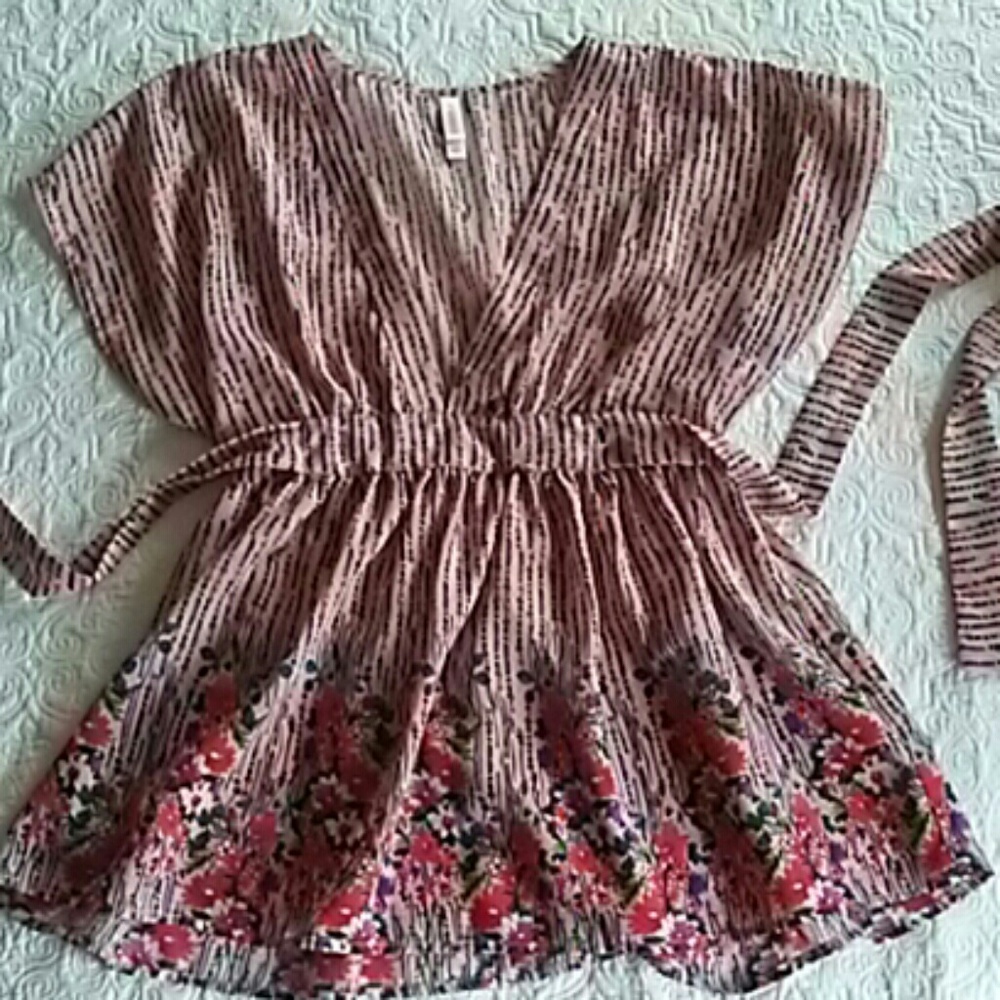 Sheer floral top